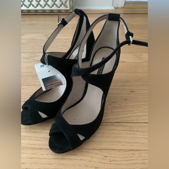 ZARA - NEW!! High heel black sandals - size 8 - Picture 10 of 14